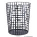 Slice Alternation Round Wastebasket in Black