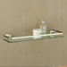Glass Shelf with Nickel Mounts and Rail