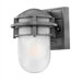 Reef  8" x 5.5" Outdoor Wall Lantern in Hematite