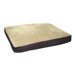 Gusset Floor Pillow Dog Bed in Tan / Chocolate