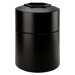 45 Gallon Round Waste Container in Black