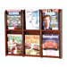 Six Magazine Oak and Acrylic Wall Display