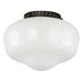 One Light Simple Schoolhouse Ceiling Fan Light Kit
