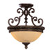 Knight 2 Light Semi Flush Mount