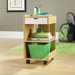 Juice Studio Edge Utility Cart in Rice and White Oak