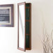 Billock 48" High Wall Mount Jewelry Mirror in Warm Walnut