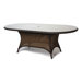 Grand Traverse 84" Oval Glass Umbrella Table