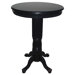 Florence Pedestal Pub Table in Solid Black