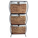 Rattan Three Drawer File Cabinet