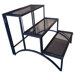 Folding Rectangular Three Layer Iron Plant Stand