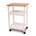 Cottage Microwave Cart with Butcher Block Top