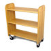 Library Book Truck in Natural Oak