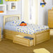 Brooklyn Platform Bed with Raised Panel Drawers in Natural Maple