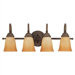 Brandywine  Fluorescent Vanity Light in Antique Bronze with Champagne Marble Glass - Energy Star