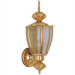 Curved Classic  Outdoor Wall Lantern in Polished Brass