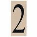 Ambiance "2" Address Number Tile in Creme