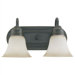  Fluorescent Vanity Light in Heirloom Bronze and Satin Etched Glass - Energy Star