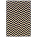 Salonika Black Chevron Rug