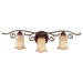 Tuscan Villa Three Light Bath Vanity in Corinthian Bronze