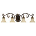 Cervantes Four Light Bath Vanity in Walnut