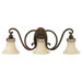 Edwardian Three Light Bath Vanity in Walnut