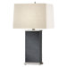 Phillipe One Light Table Lamp in Polished Nickel and Black Slate