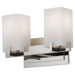Riva Two Light Bath Vanity in Polished Nickel