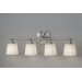 Concord Four Light Bath Vanity in Brushed Steel