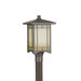 August Moon One Light Outdoor Post Lantern in Corinthian Bronze