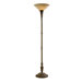 Broderick One Light Torchiere Floor Lamp in Speckled Taupe