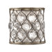 Lucia One Light Wall Sconce in Burnished Silver