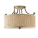 Abbey 3 Light Semi Flush Mount