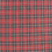 Red and Black Plaid White Lines Bed Curtain