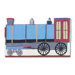 Train Blue Kids Rug
