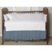 Blue Light-Denim Fabric Crib Dust Ruffle