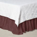 Dark Maroon Check Fabric Dust Ruffle