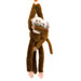 Hanging Squirrel Monkey with Baby Stuffed Animal