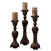 Rosina Carved Candlesticks (Set of 3)