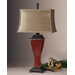 Abiona 33" Table Lamp in Distressed Burnished Red Glaze