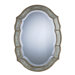 Fifi Oval Beveled Mirror in Antique Silver