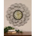 Sassetta Clock in Antique Silver Leaf