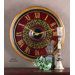 Natara Clock in Aged Black Antique Gold and Deep Red
