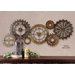 Spare Parts Clock in Dark Chestnut Brown Antique Gold and Silver