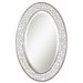 Brandon Oval Beveled Mirror in Nickel