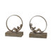 Lounging Reader in Antique Silver Leaf (Set Of 2)