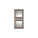 Norlina Squares Beveled Mirror in Distressed Antiqued Gold (Set of 2)