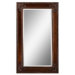Edeva Beveled Mirror in Antiqued Gold Leaf