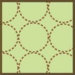 Quilted Circles Three Piece Wall Hangs in Lime and Chocolate