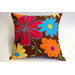 Valley of Flowers Brown Dec Square Pillow