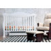 Parker Three Piece Convertible Crib Nursery Set with Toddler Rail in Coffee